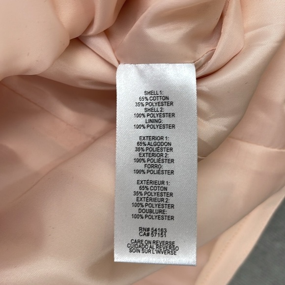 NWT Karl Lagerfeld Pink Sherbet Textured Knit Front Zipper LS Blazer Coat Size 8 - Picture 5 of 6